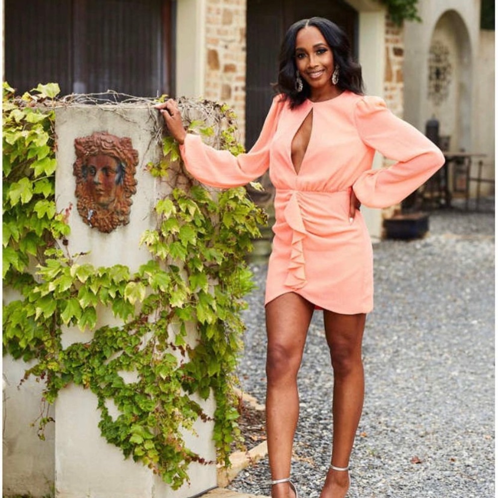 Peach Micheal Costello dress worn once